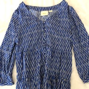 Blue and white Anthropologie blouse